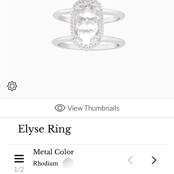 Kendra Scott
Rhodium Plated Elyse Ring - Picture 2 of 6